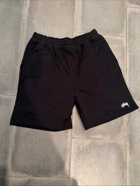 Stussy Black Logo Sweat Shorts